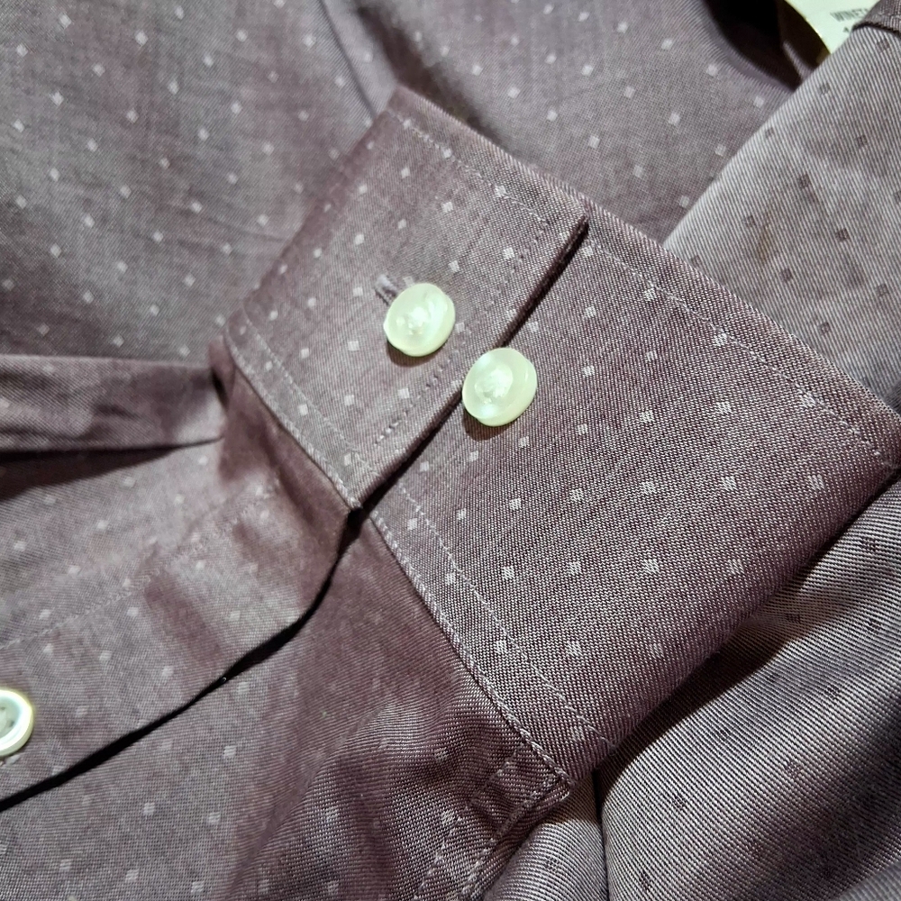 MICHAEL KORS Men's Dress Shirt 17 34-35 XL Slim-Fit Button L/S BRAND-NEW w/tags